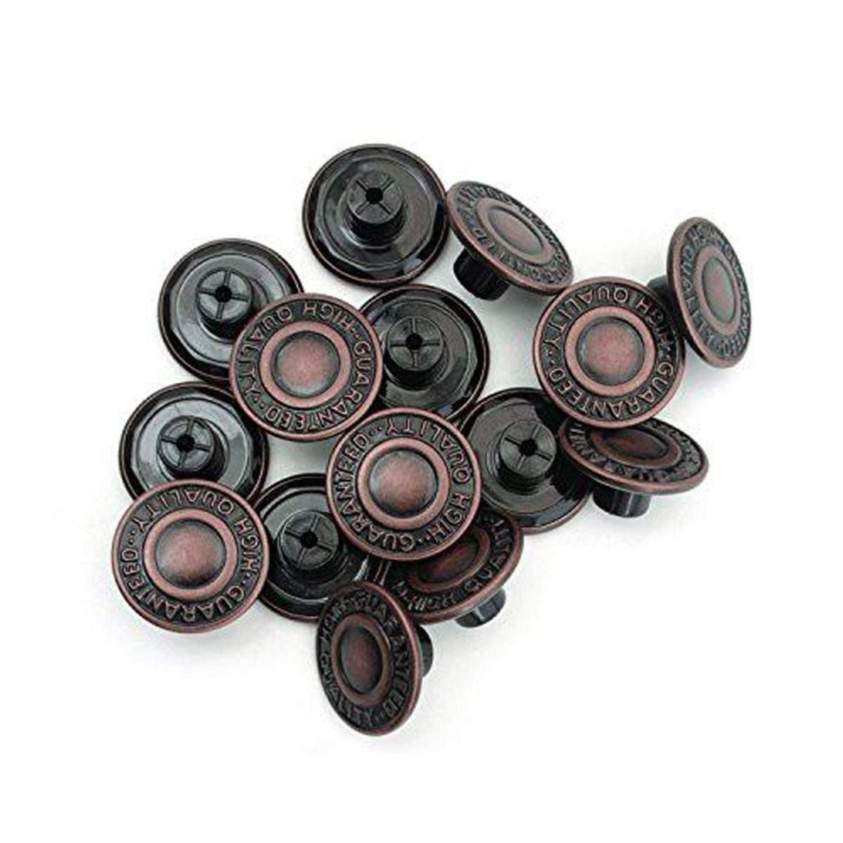 17mm Bronze Jeans Buttons with Pins