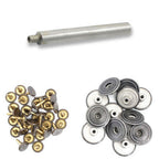 22mm Black Jeans Buttons (Pack of 10) with Fixing Hand Tool