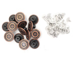 17mm  Copper Stretch Jeans Buttons with Pins (Pack of 10)