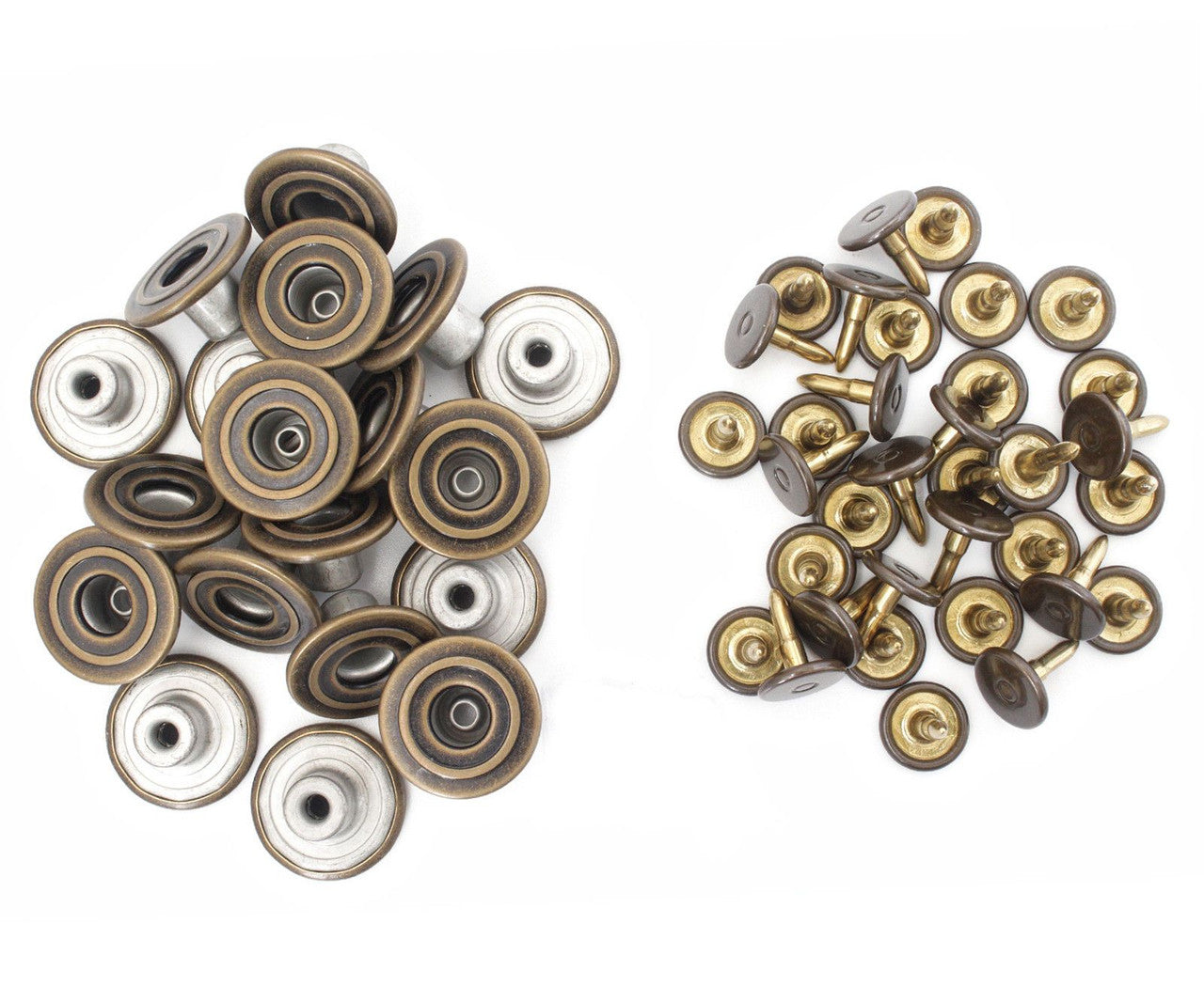 17mm Bronze Jeans Buttons with Fixing Hand Tool (Pack of 10) - Trimming ...