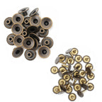 17mm Bronze Open-Top Jeans Buttons with Pins - Pack of 10