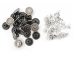 14mm Antique Silver 'High Quality Guaranteed' Jeans Button with Pins (Pack of 10)