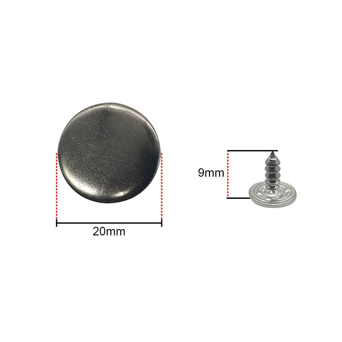 Jeans Buttons Hammer On Brass Tack Fasteners (Pack of 10)