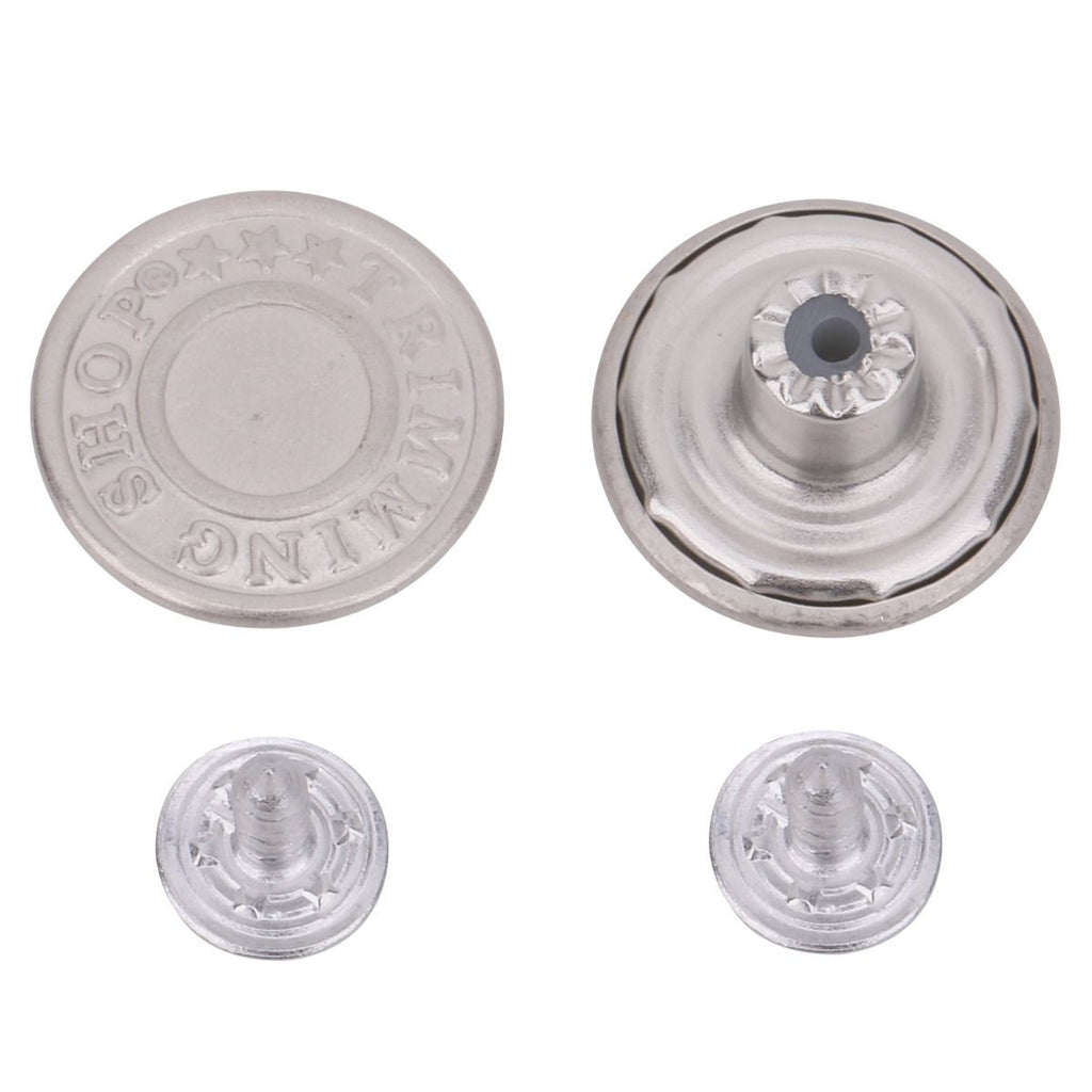 Brass Jeans Buttons With Pins - (Pack of 10)