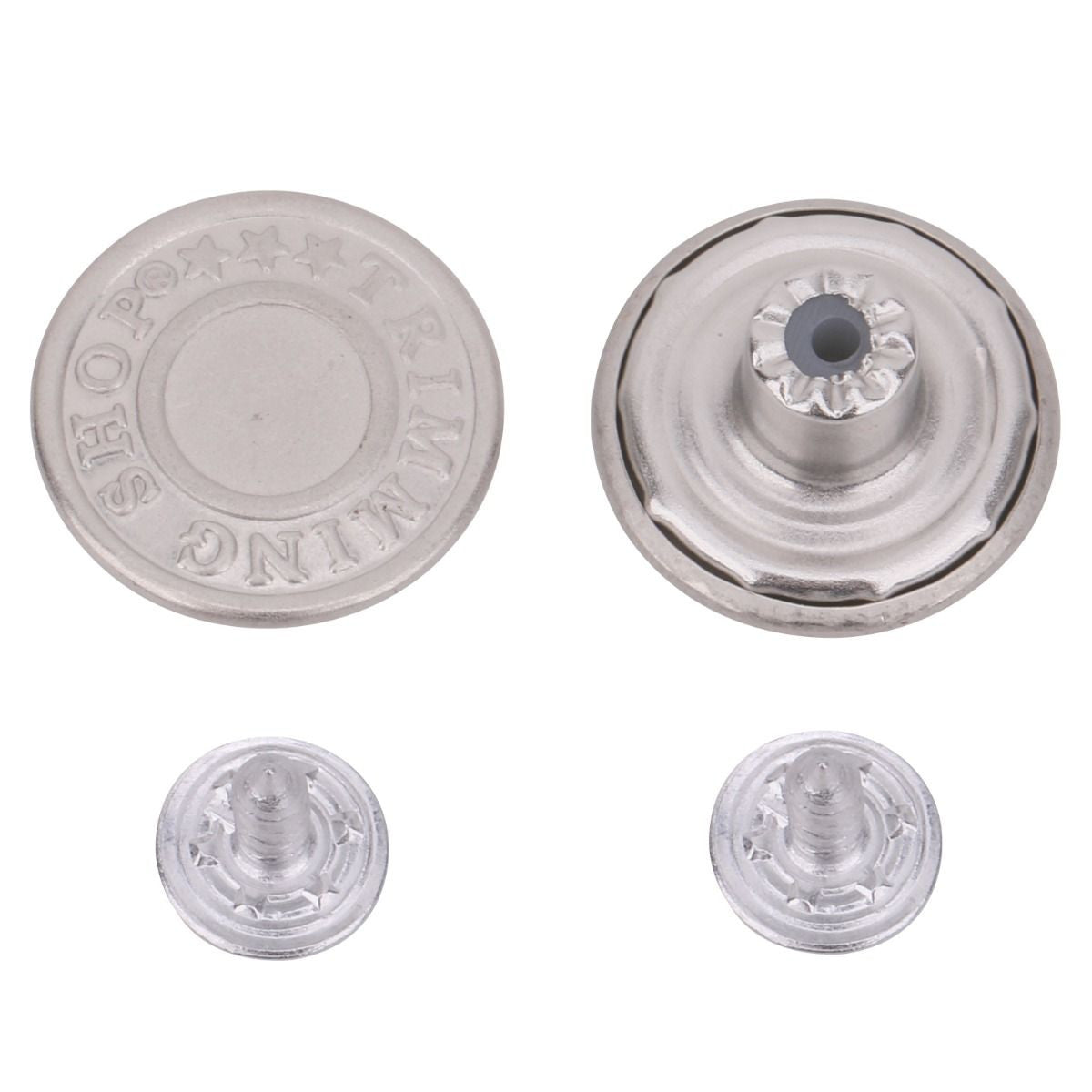 Brass Jeans Buttons With Pins - (Pack of 10)