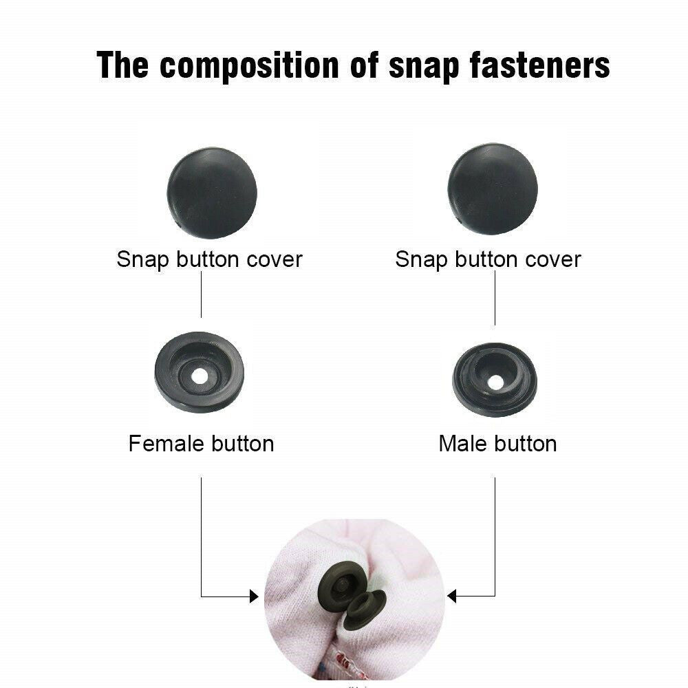 Genuine Plastic KAM Snap Poppers (50 Sets)