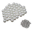 Round Pearl Beads with Grip Pins (Pack of 100)