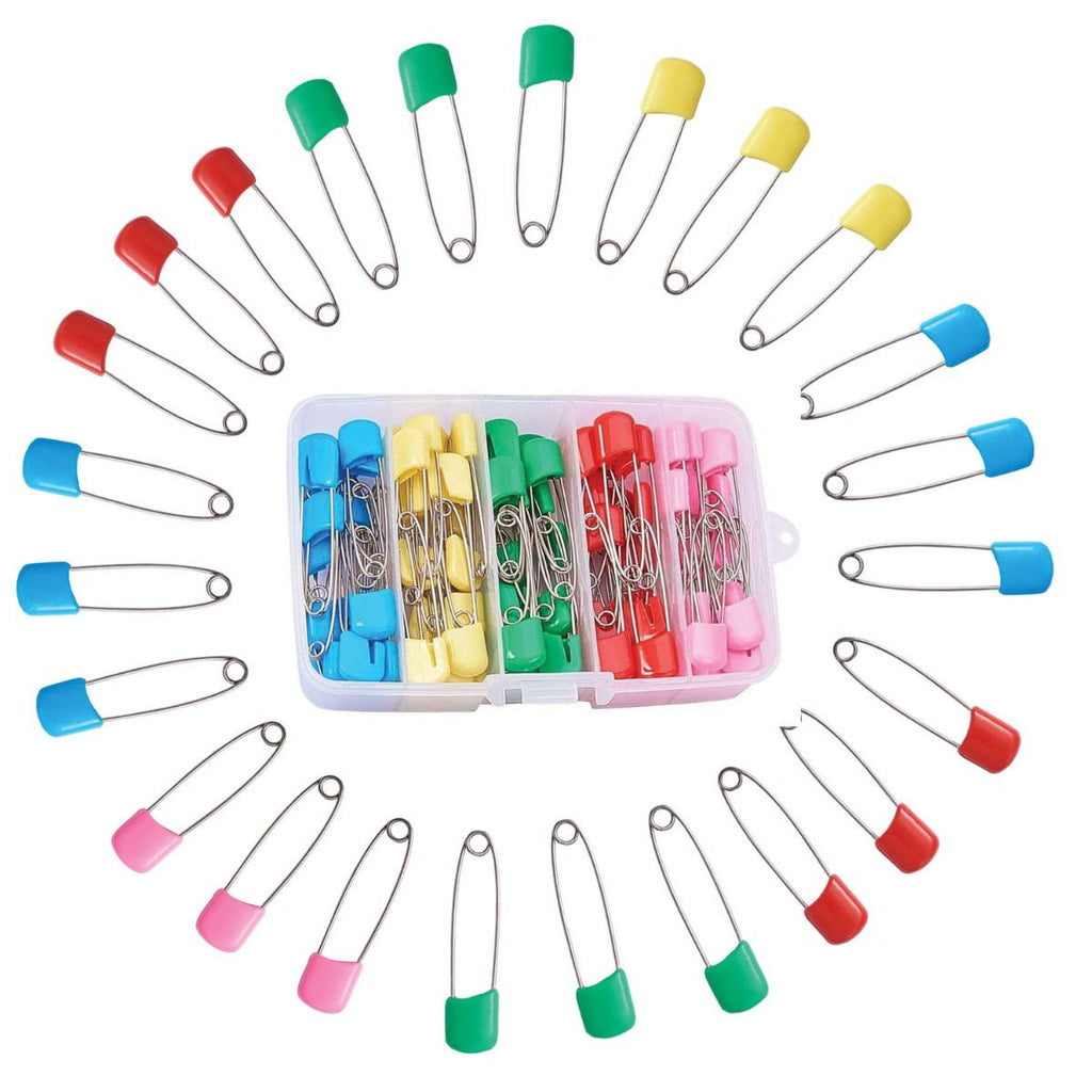 Multicoloured Safety Pins (Pack of 100)