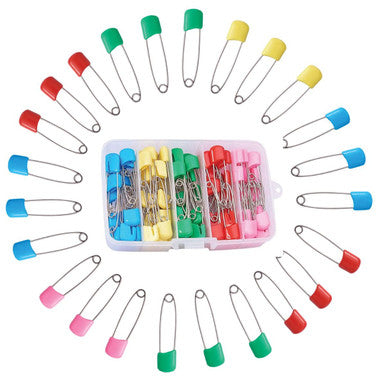 Multicoloured Safety Pins (Pack of 100)