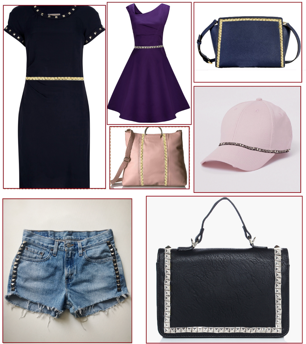 8mm Iron-On Metal Pyramid Stud Trim