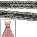 45mm Iron-On Metal Pyramid Stud Trim - Gunmetal