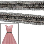 45mm Iron-On Metal Pyramid Stud Trim - Gunmetal