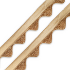 30mm Golden Beaded Lace Sari Border Decorative Trim - 1m