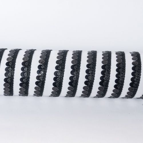 Sequin Fringe Mirror Lace Trim - 4m