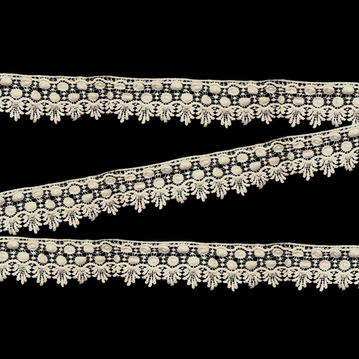 70mm Ivory Vintage Lace Ribbon