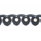30mm Eyelet Studded Lace