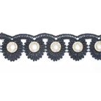 30mm Eyelet Studded Lace
