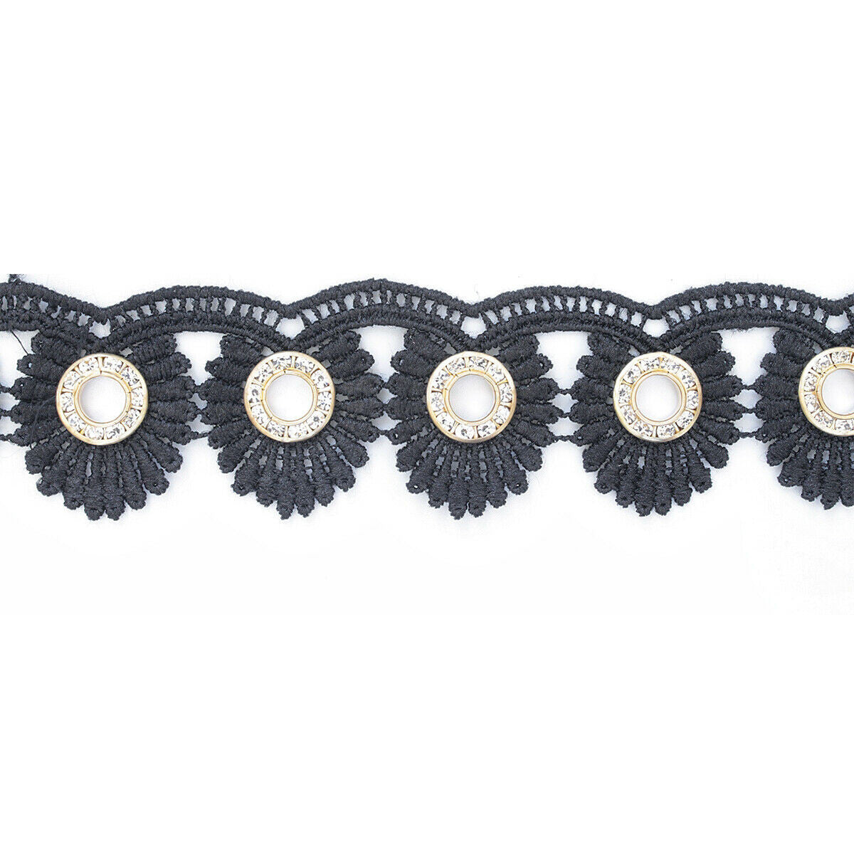 30mm Eyelet Studded Lace