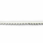 12mm Cotton Lace Trim With Silver Pearls Beaded - 2m