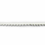 12mm Cotton Lace Trim With Silver Pearls Beaded - 2m