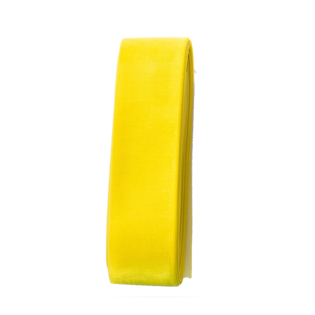 20m Organza Woven Edge Ribbon - Lemon