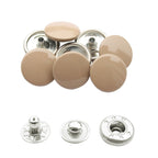 15mm S Spring Press Studs with Coloured Caps and Silver Components (10 Sets)