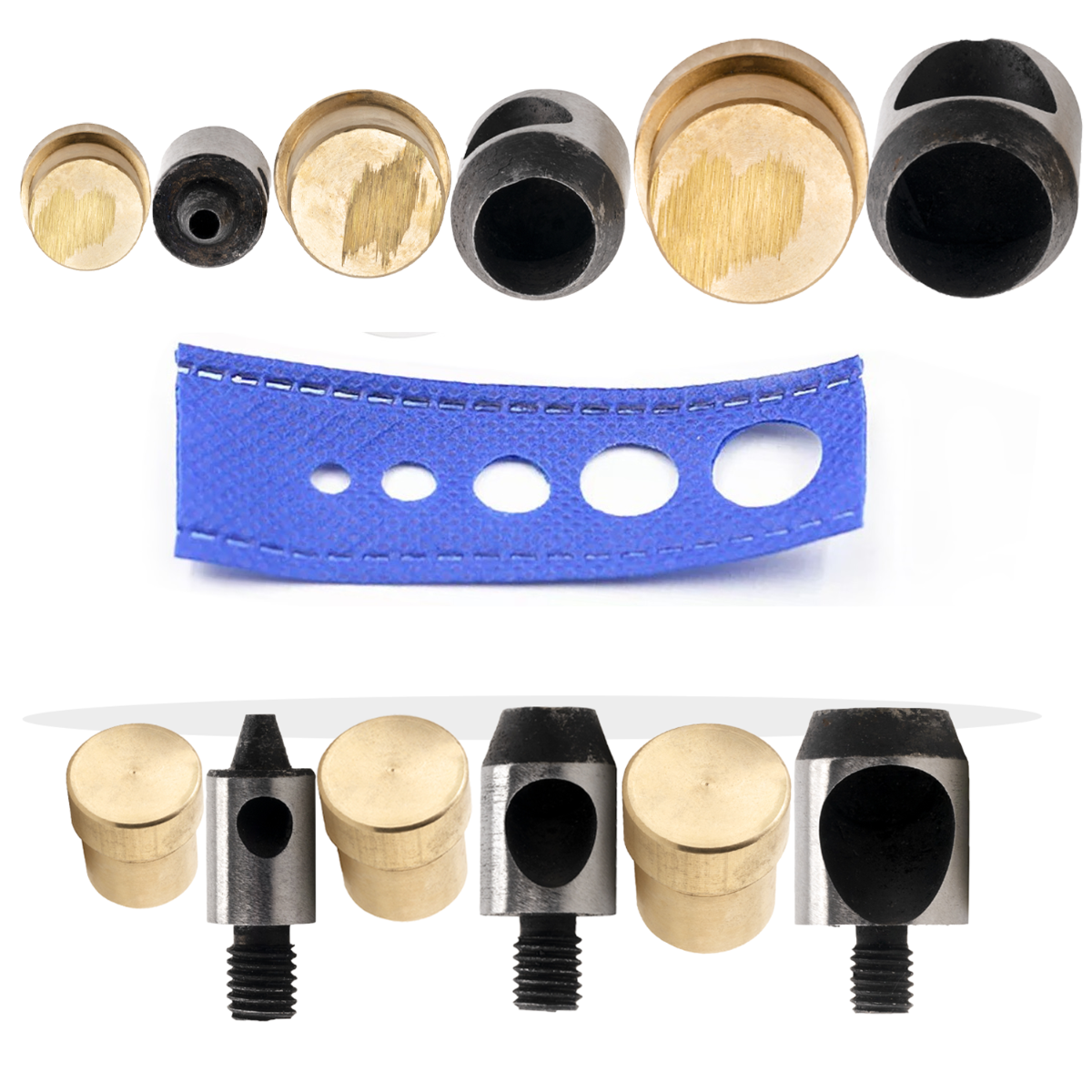 Multi Layer Hole Cutting Die with Gold Base for Green Machine Hand Press