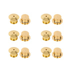 10mm x 7mm Locking Pin Backs for Fastening Clasps (Pack of 10) - Gold
