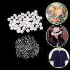 Half Round Pearl Rivet Studs with Base Pin (Pack of 100)