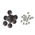 17mm Dark Bronze Stars Design Jeans Buttons with Pins (Pack of 10)