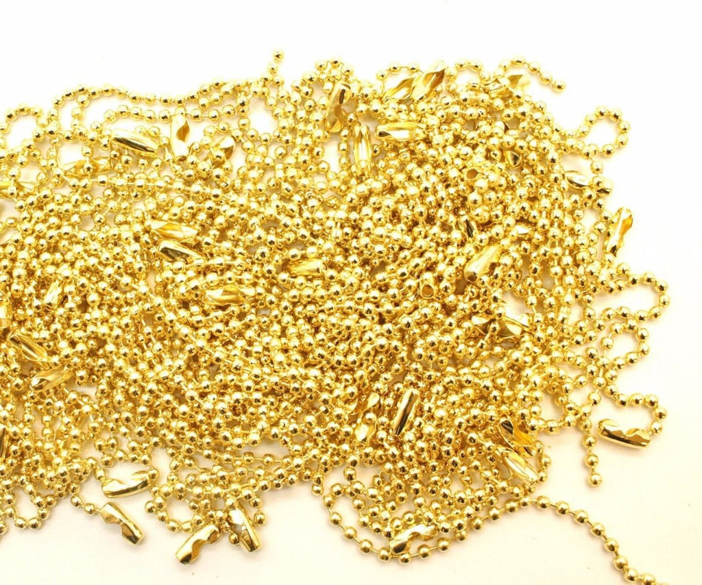 Metal Ball Chain with Connector - (Pack of 100)