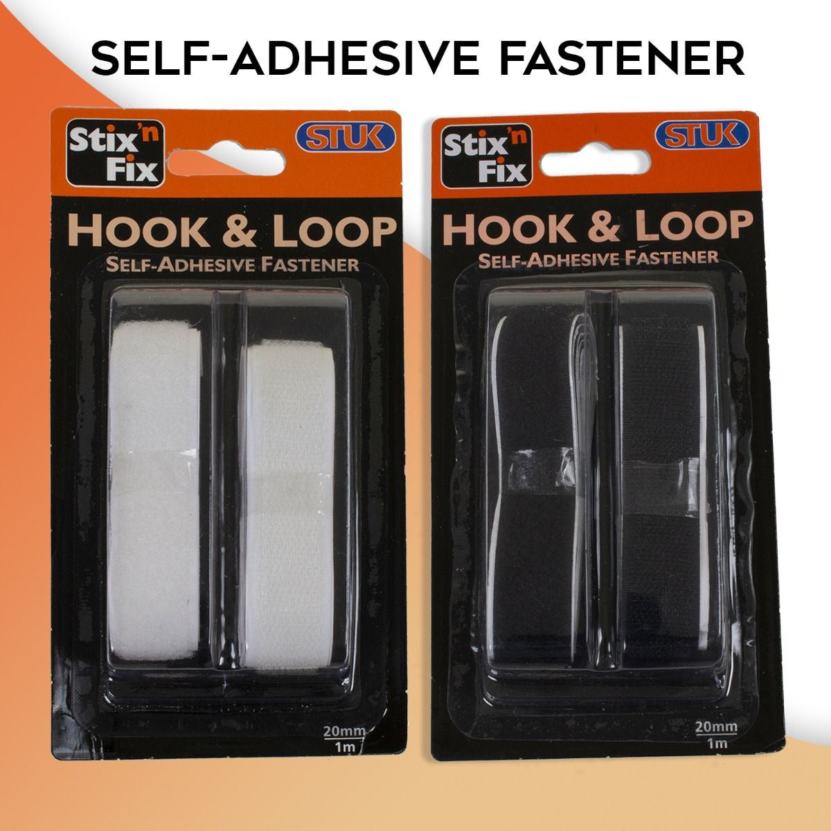 Stix'n'Fix Hook & Loop Tape Fastener - 1m