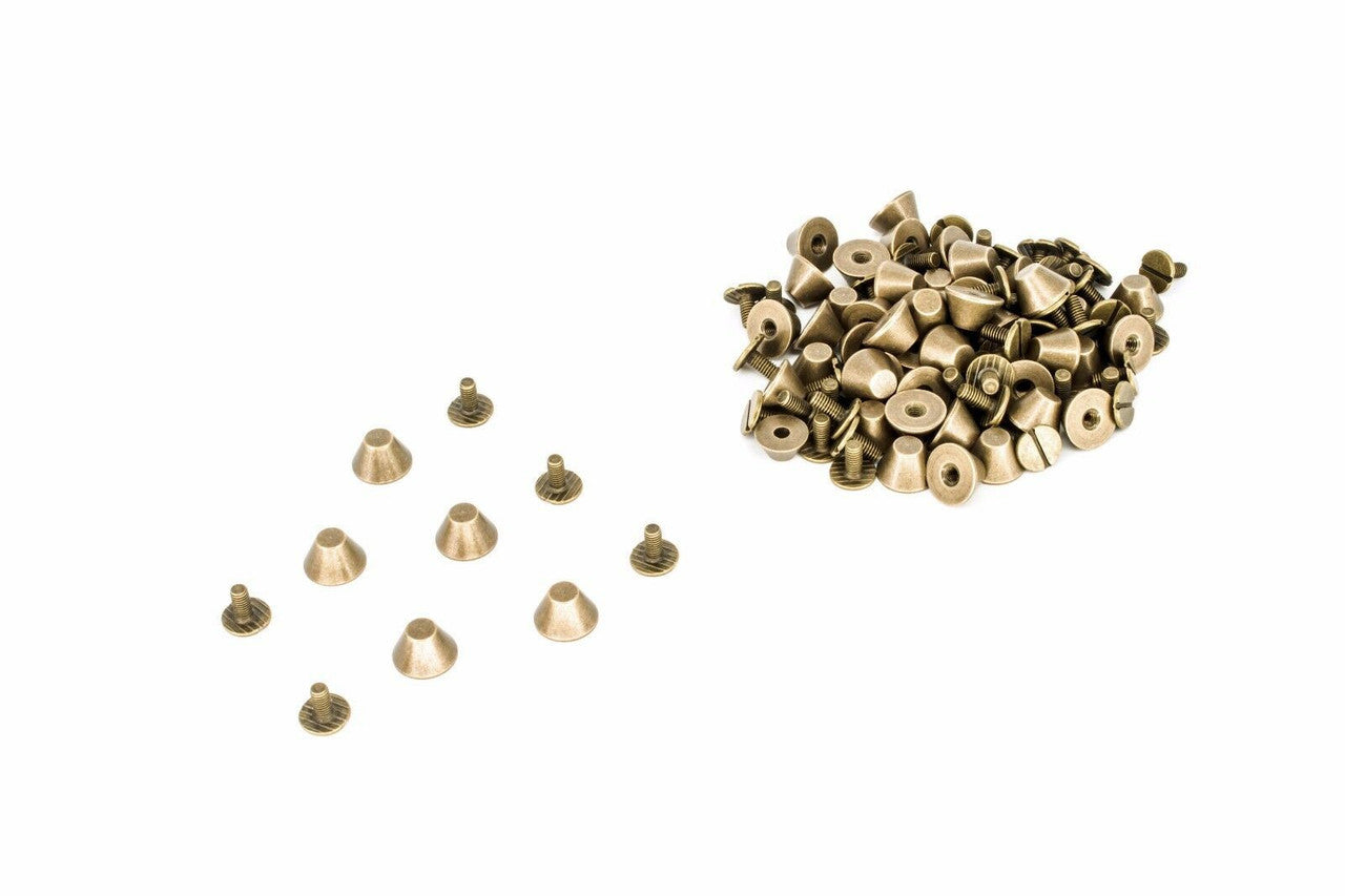 Conical Mushroom Bucket Screw Back Punk Studs - (Pack of 50)
