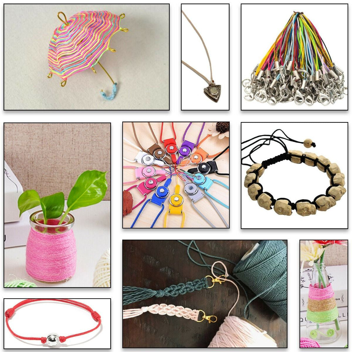 Nylon Cord Braided Rattail Cord - 10m