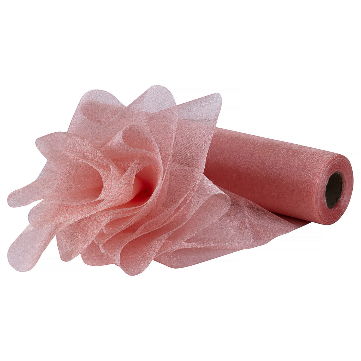 25m x 29cm Organza Sheer Roll - Peach