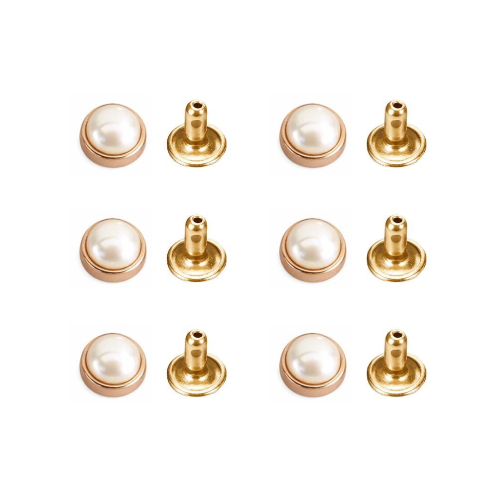 Domed Ivory Pearl Rivets (Pack of 50)