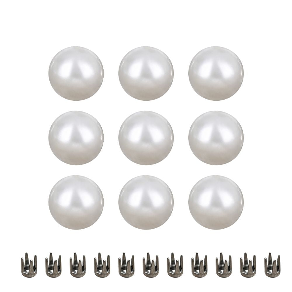 Round Pearl Beads with Grip Pins (Pack of 100)
