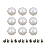 Round Pearl Beads with Grip Pins (Pack of 100)