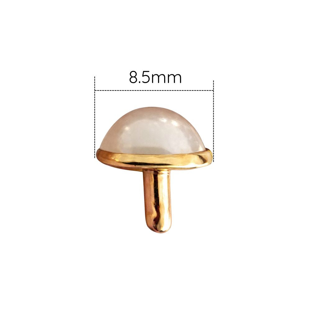 8.5mm Ivory Pearl Stud Rivets (Pack of 50)
