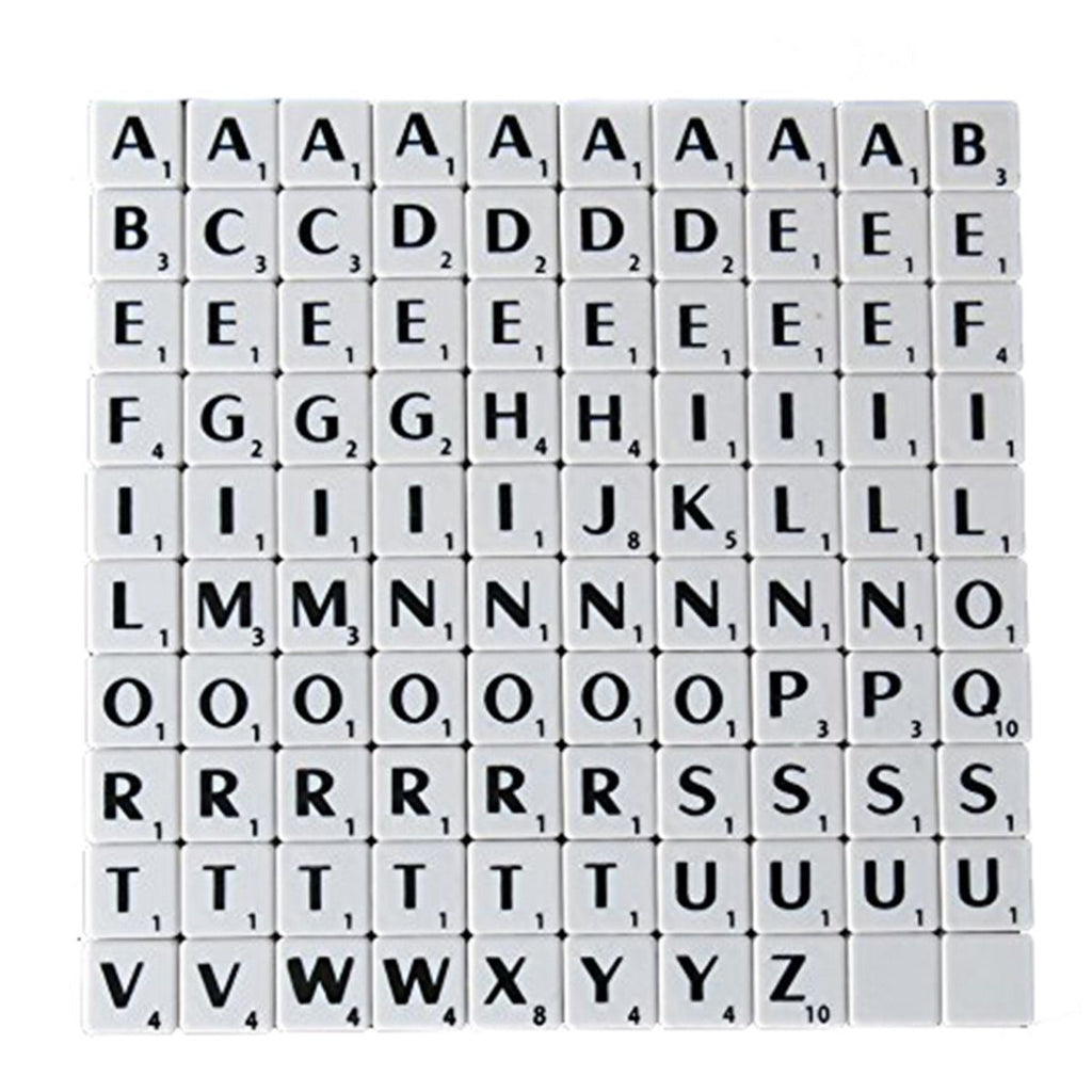 A-Z Plastic Tiles with Score Numbers