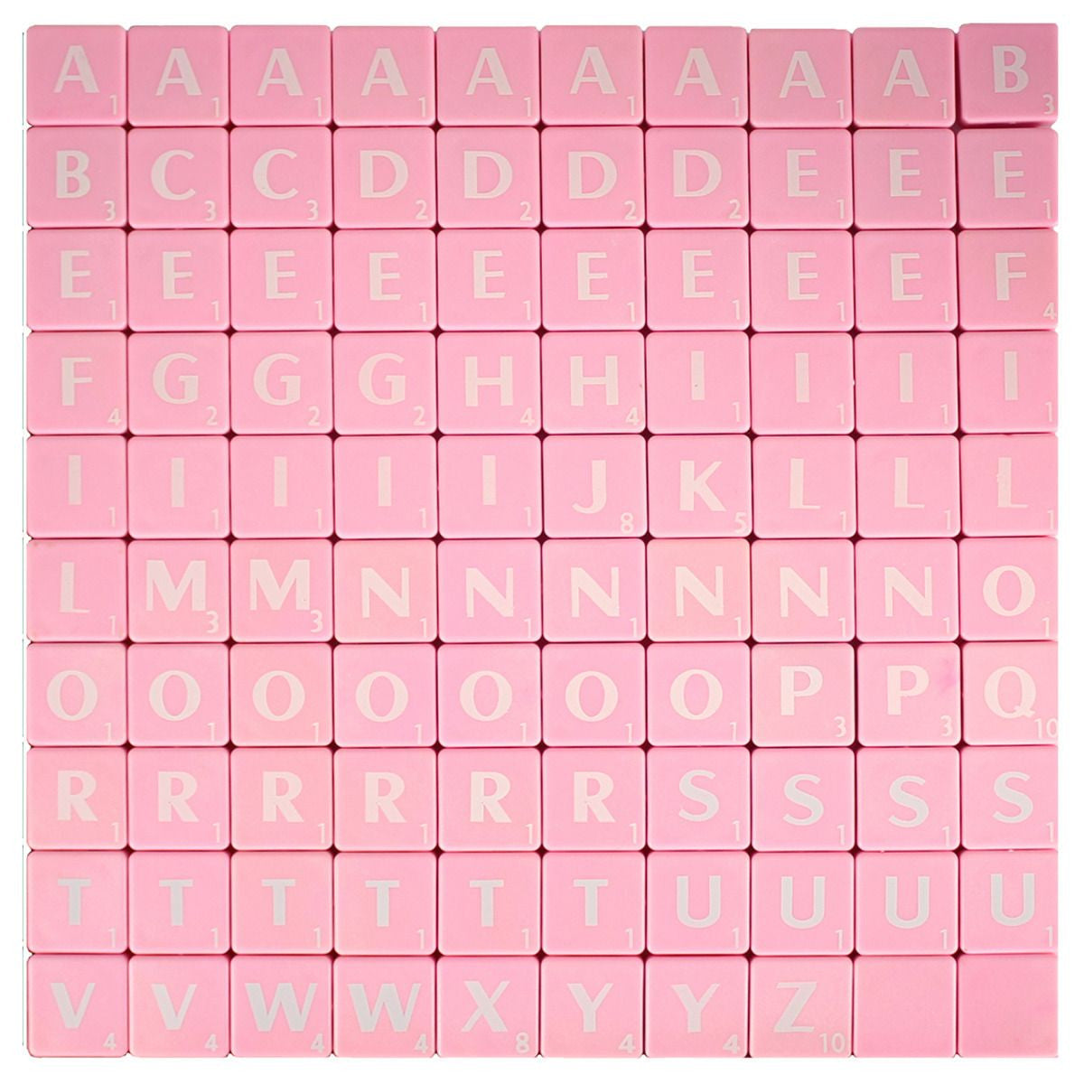 A-Z Plastic Tiles with Score Numbers