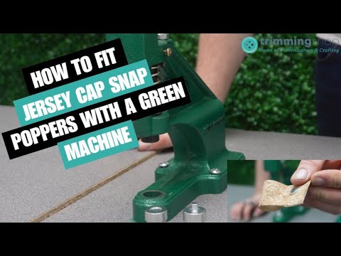 The Green Machine Hand Press® with Jersey Cap Snap Poppers Die Set