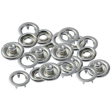 10mm PRYM Nickel-Free Brass Snap Poppers (Pack of 10 sets)