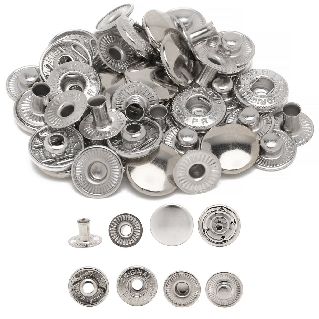 PRYM 15mm S Spring Press Studs (10 Sets)