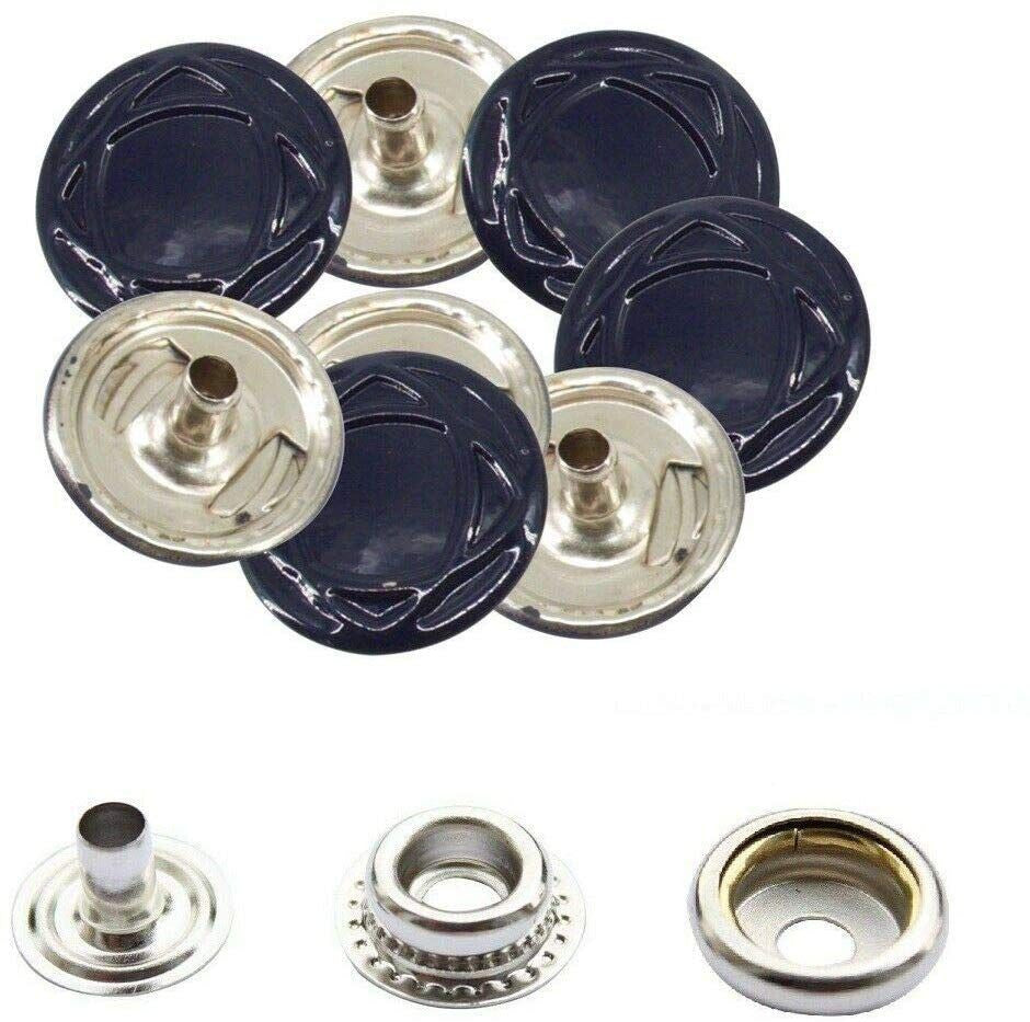 15mm 4-Part Press Studs - Small (10 Sets)