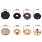 4-Part Flat Cap Press Studs (10 Sets)
