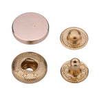 4-Part Flat Cap S Spring Press Studs (10 Sets)