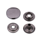 4-Part Flat Cap Press Studs (10 Sets)