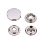 4-Part Flat Cap Press Studs (10 Sets)
