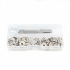 15mm Press Studs with 3-Part Fixing Hand Tool